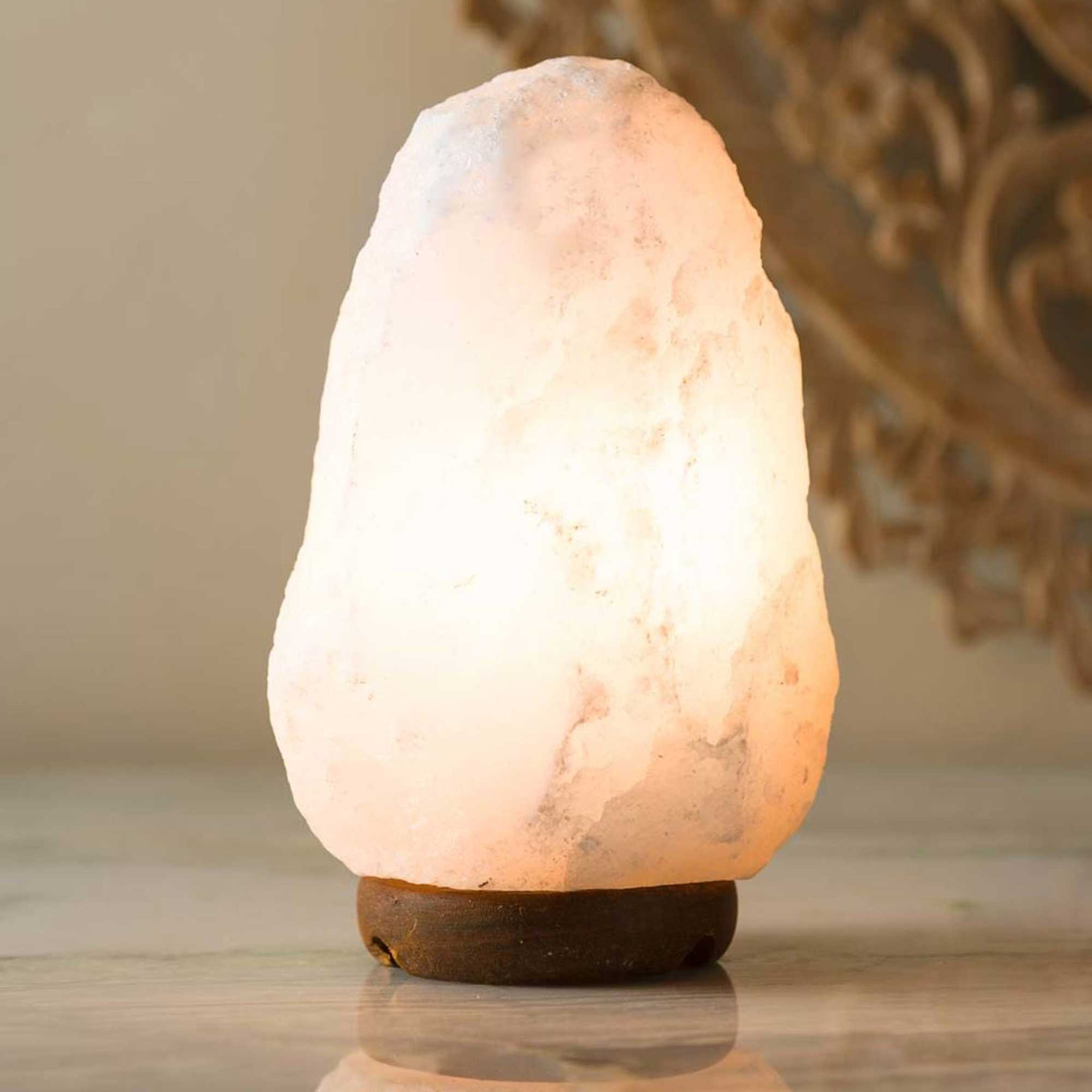 12v 12w 1-2kg Himalayan White Salt Lamp Crystal Rock Natural Shape Unique Lamps - by Stevie Buoy