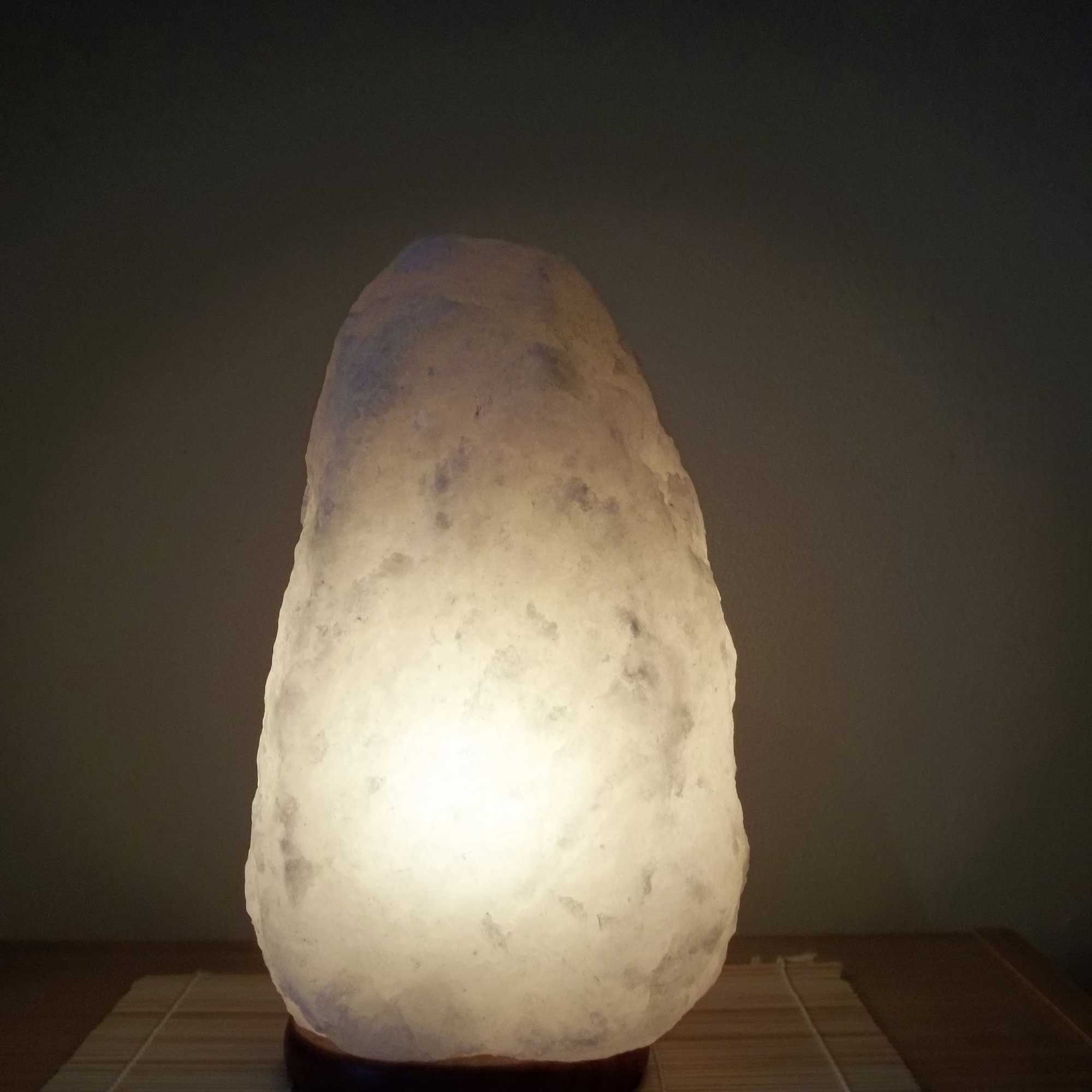 12v 12w 2-3kg Himalayan White Salt Lamp Crystal Rock Natural Shape Unique Lamps - by Stevie Buoy