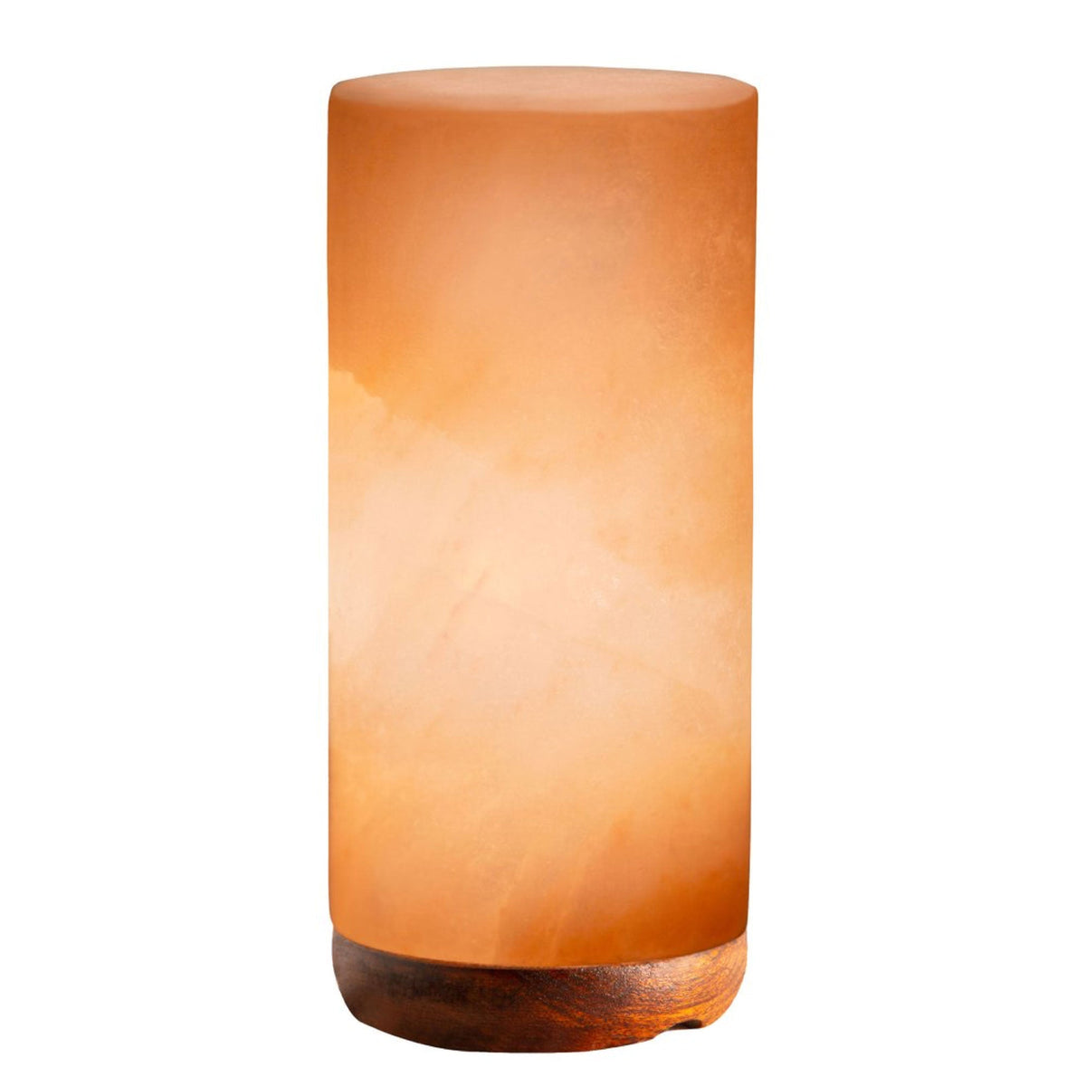 12v 12w Cylinder Himalayan Pink Salt Lamp Carved Rock Crystal Light Bulb On/off - by Stevie Buoy