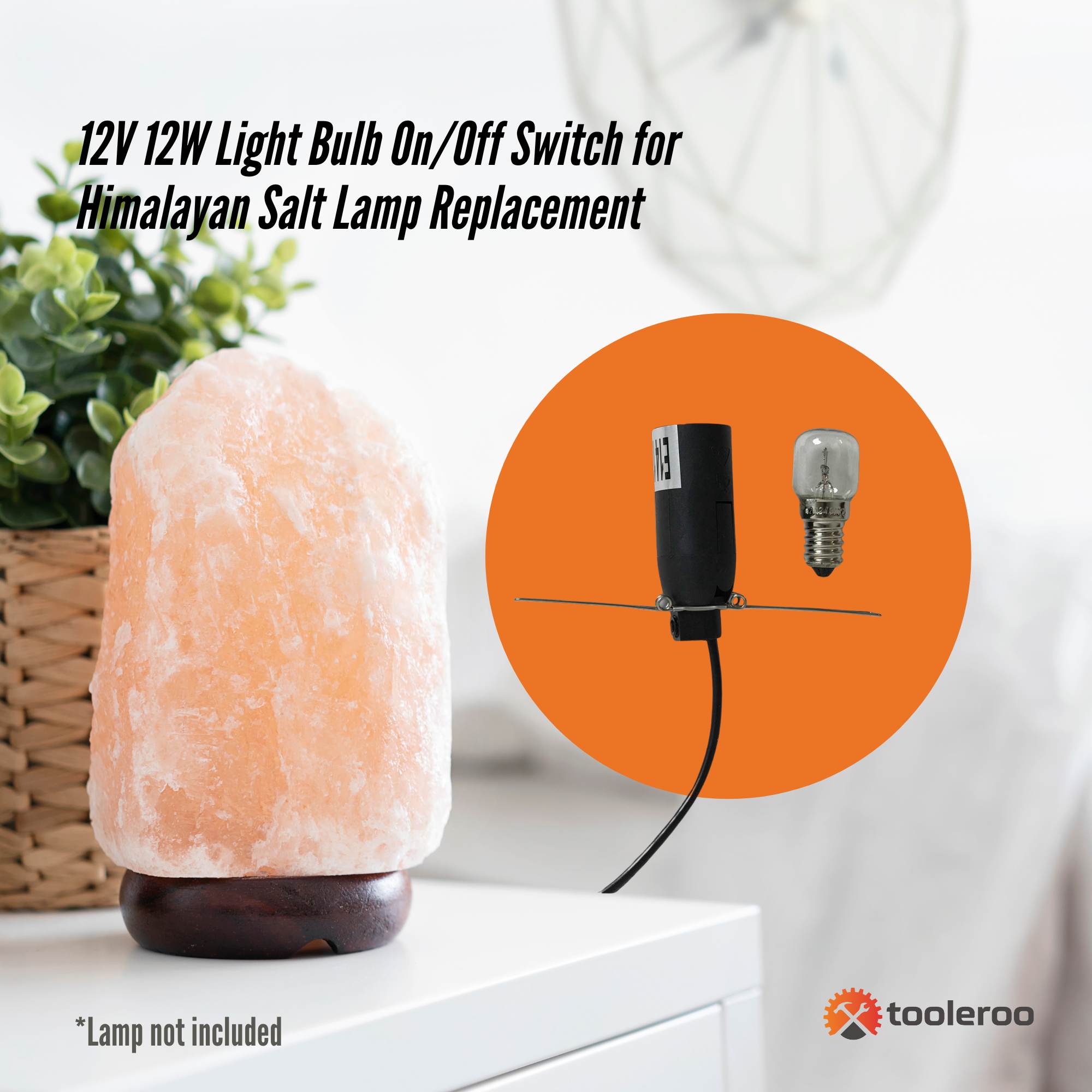 12v 12w Light Bulb On/off Switch for Himalayan Salt Lamp Replacement Accessories - by Stevie Buoy