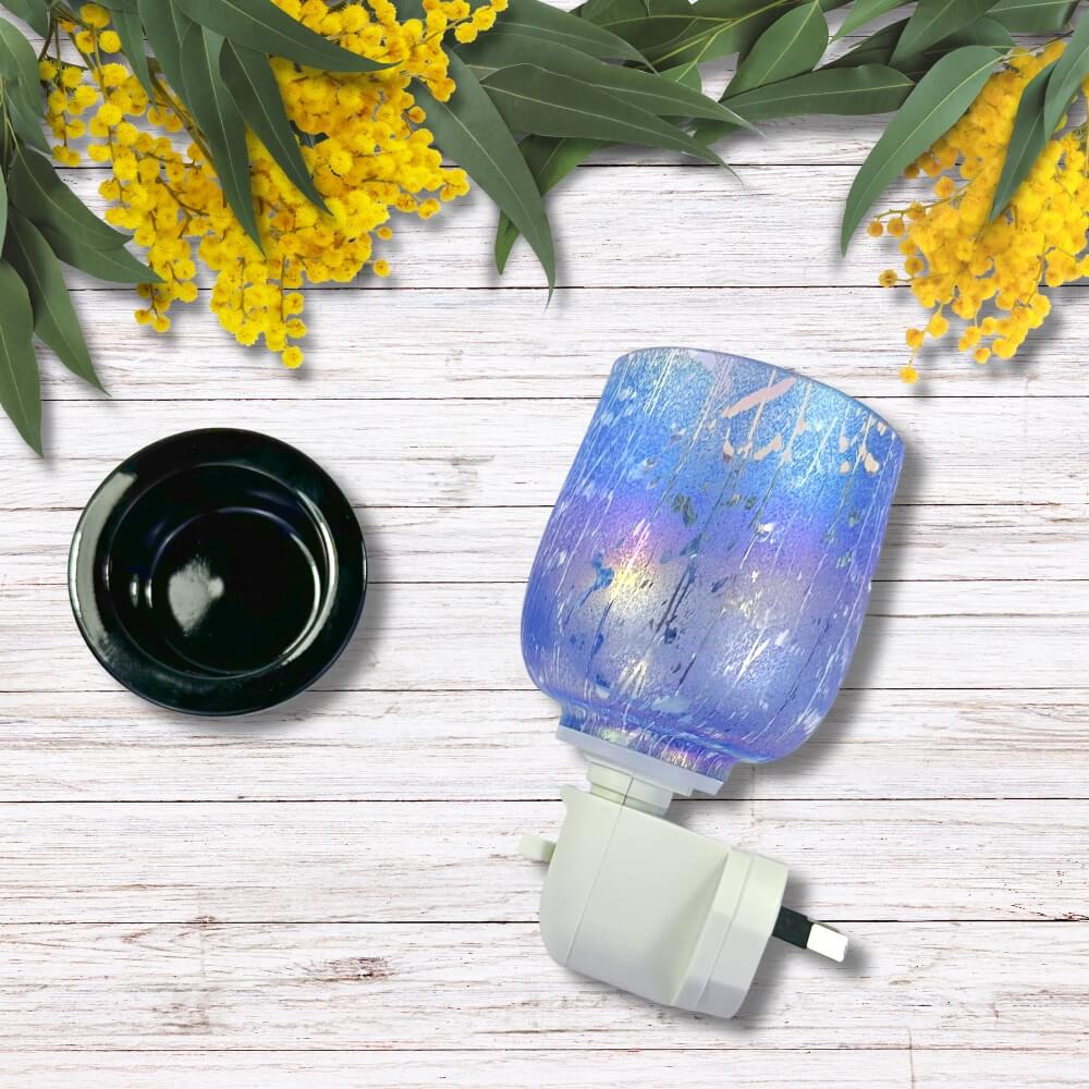 Amethyst Crackle Glass Plug in Wax Warmer - by Stevie Buoy