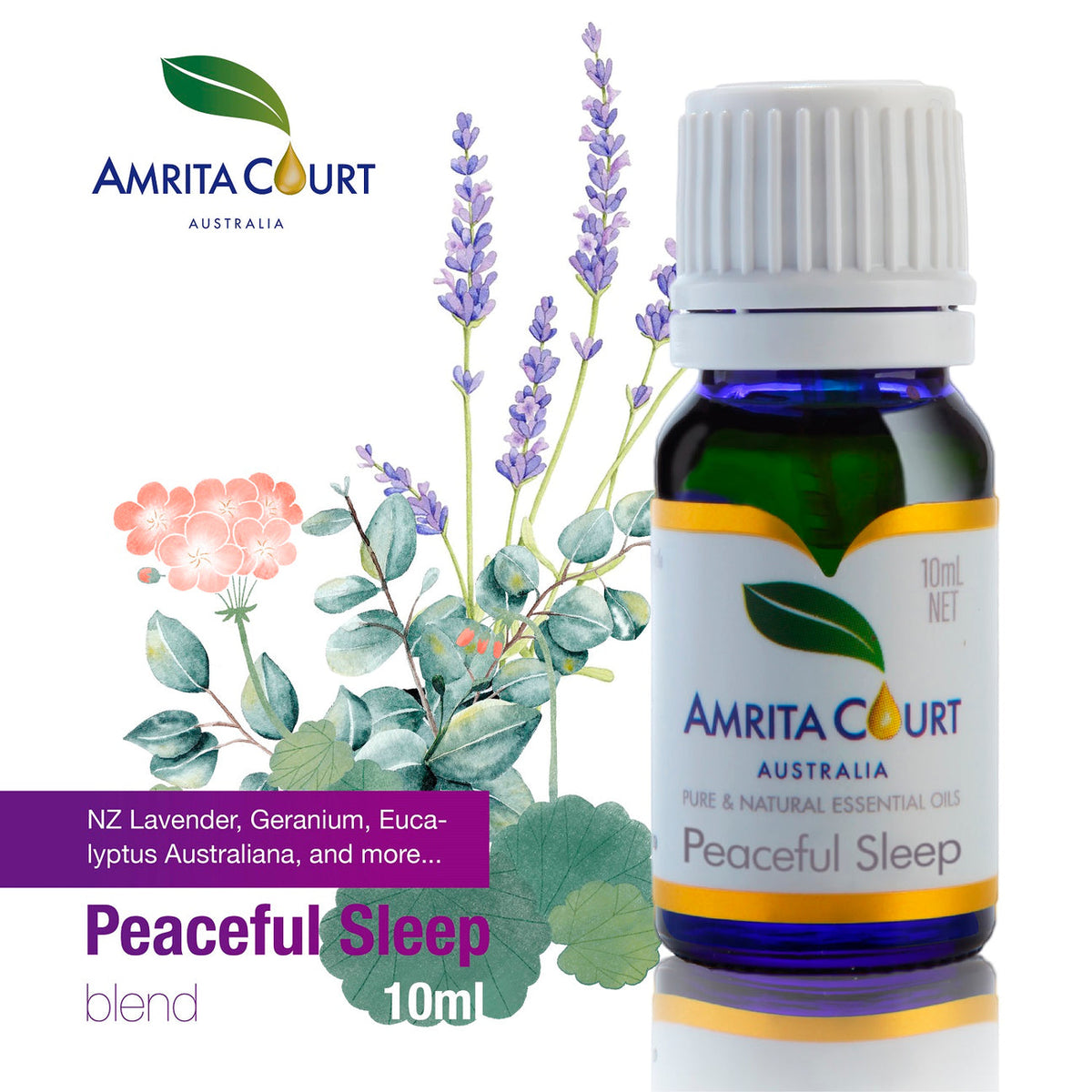 Amrita Court Pure and Essential Oils Peaceful Sleep 10ml