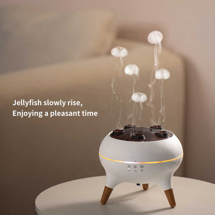 Dynamic Jellyfish Aroma Diffuser with Timer, Ambient Lighting, and Adjustable Mist Modes