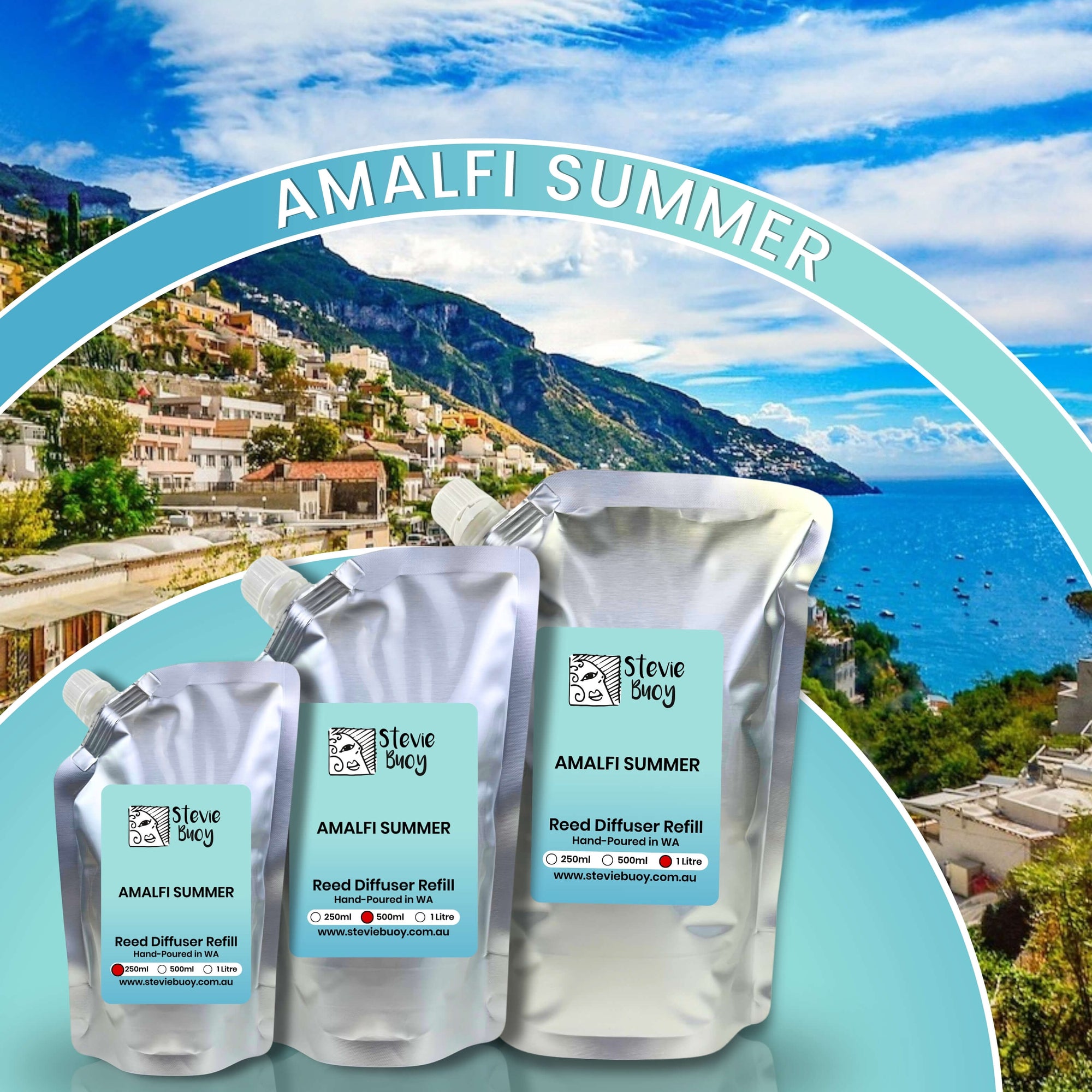 Amalfi Summer Reed Diffuser Refill - by Stevie Buoy