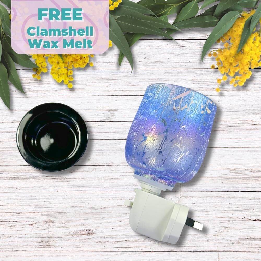 Amethyst Crackle Glass Plug in Wax Warmer - by Stevie Buoy ?? Shop now!!