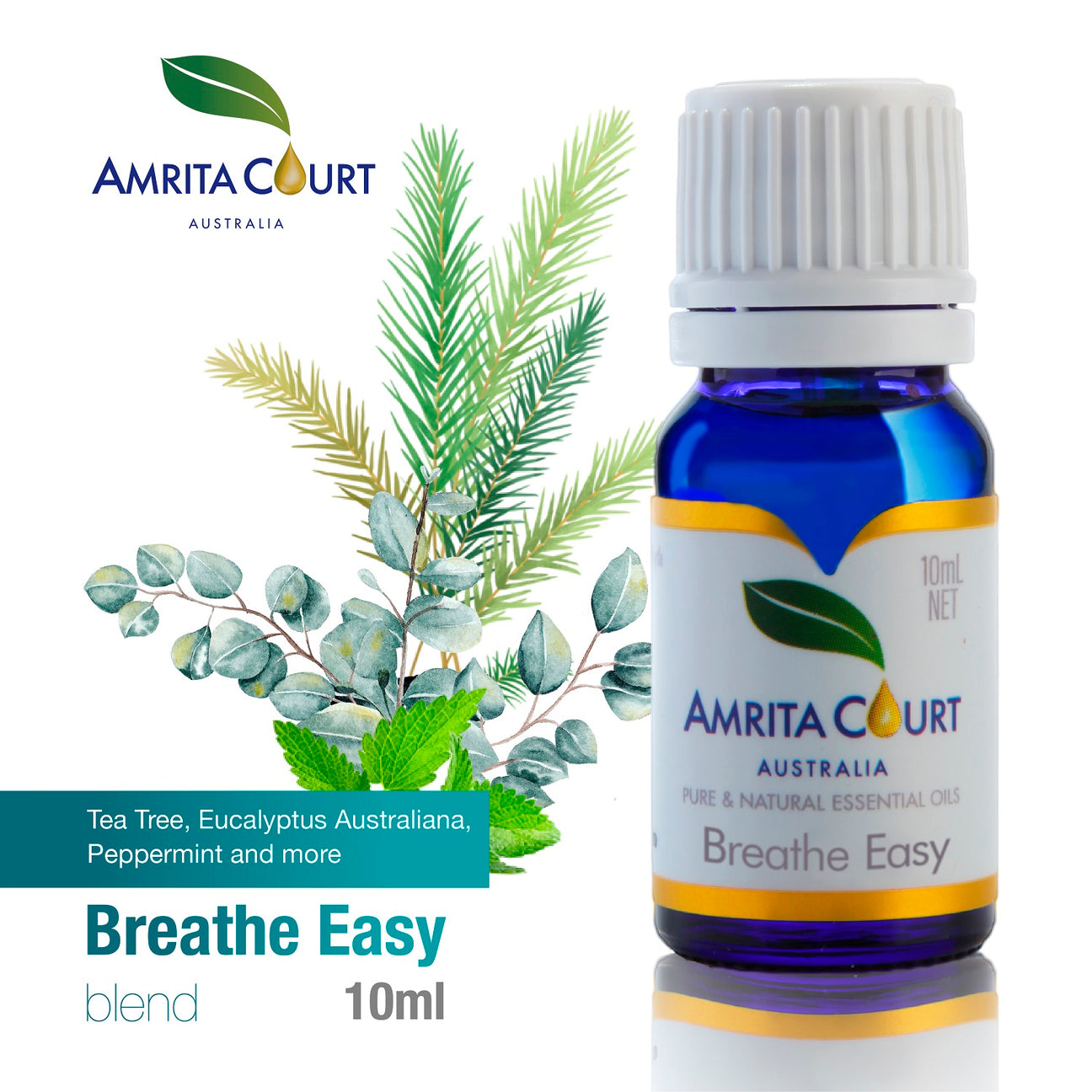 Amrita Court Pure and Essential Oils Breathe Easy 10ml - by Stevie Buoy