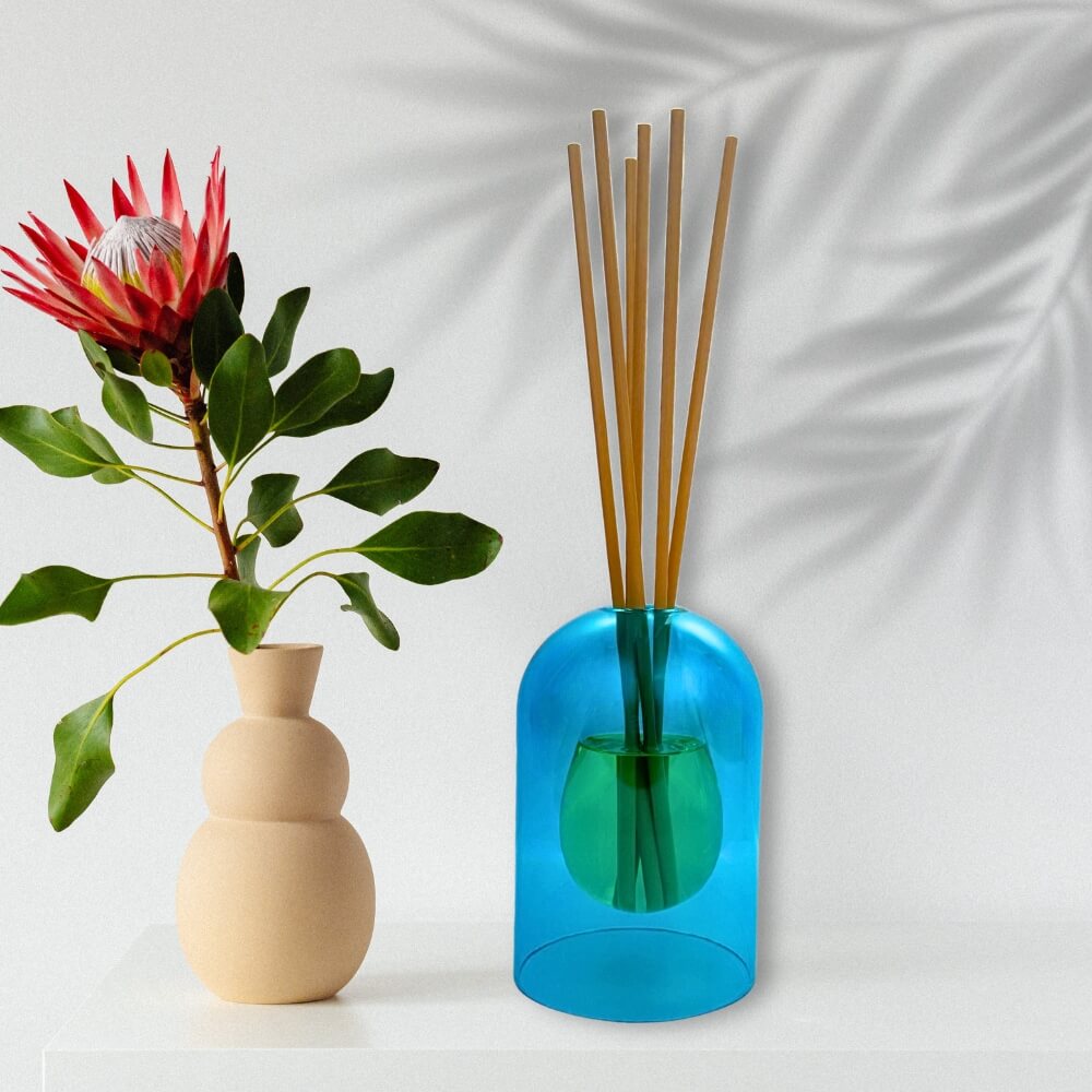 Aqua Glass Reed Diffuser - Blue / 200ml by Stevie Buoy ?? Shop now!!