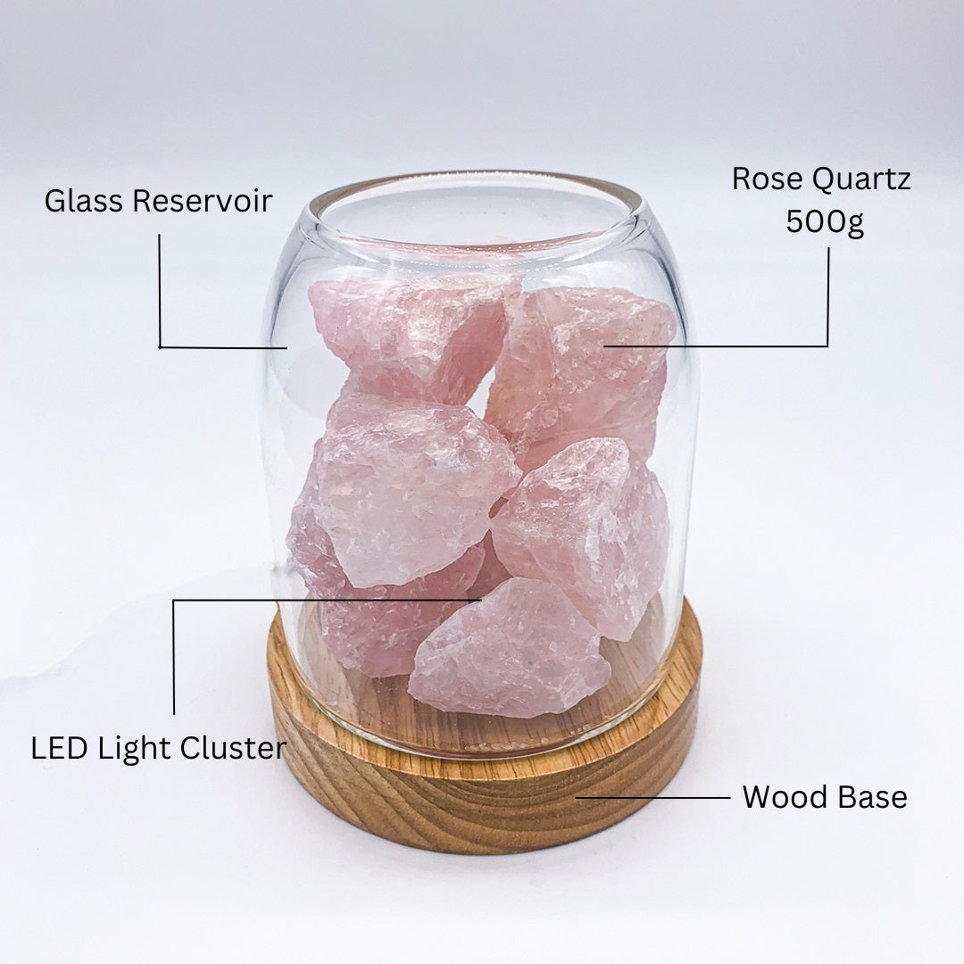 Aurora Crystal Diffuser - Rose Quartz - by Stevie Buoy