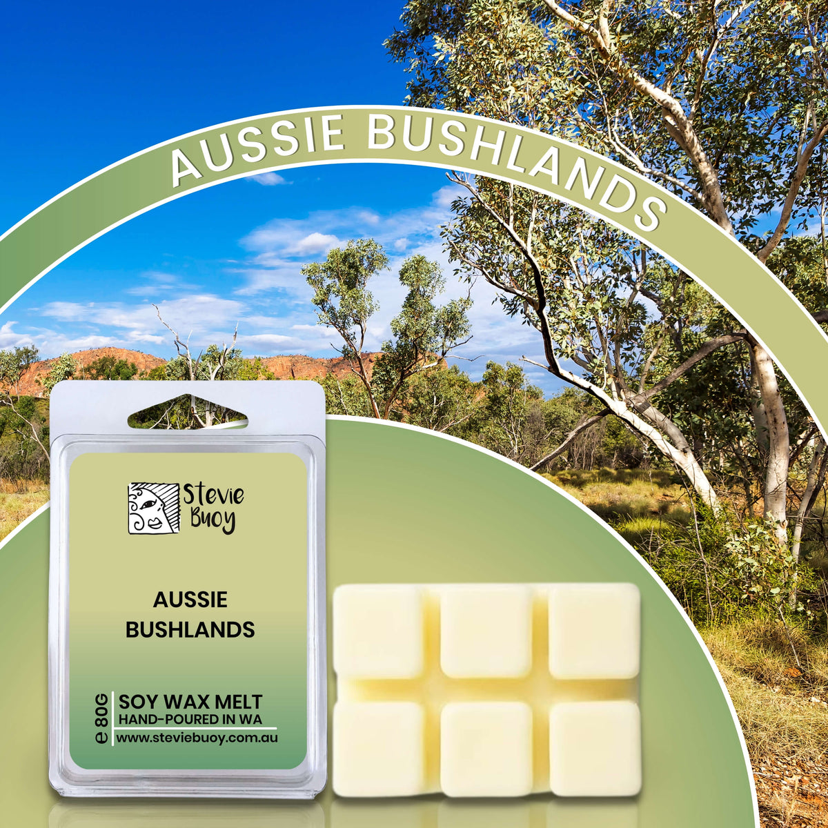 Aussie Bushlands Clamshell Wax Melts - by Stevie Buoy