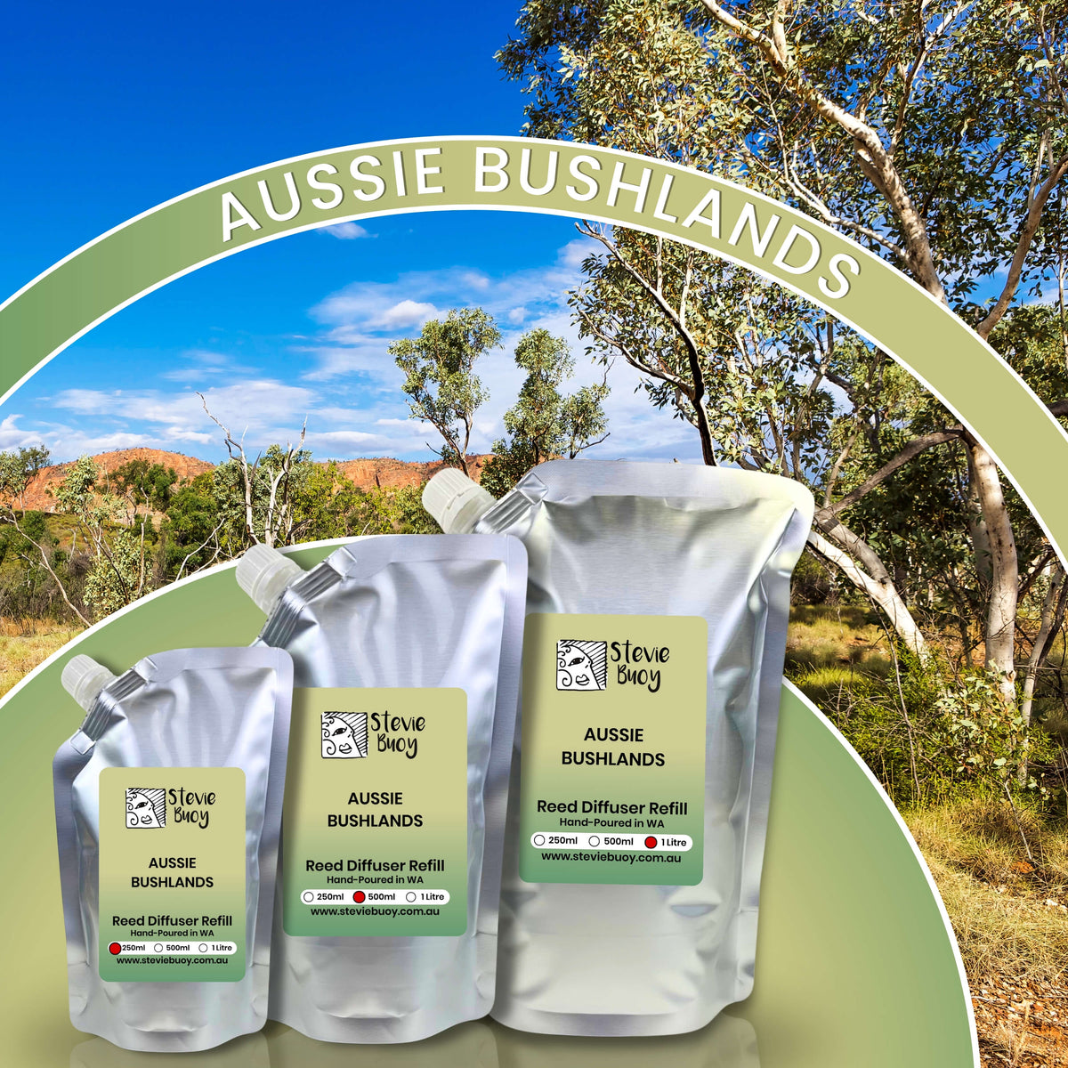 Aussie Bushlands Reed Diffuser Refill - by Stevie Buoy