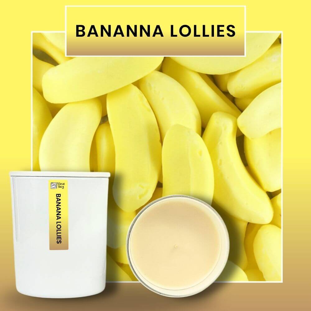 Banana Lollies Scented Cocosoy Candles - Large by Stevie Buoy