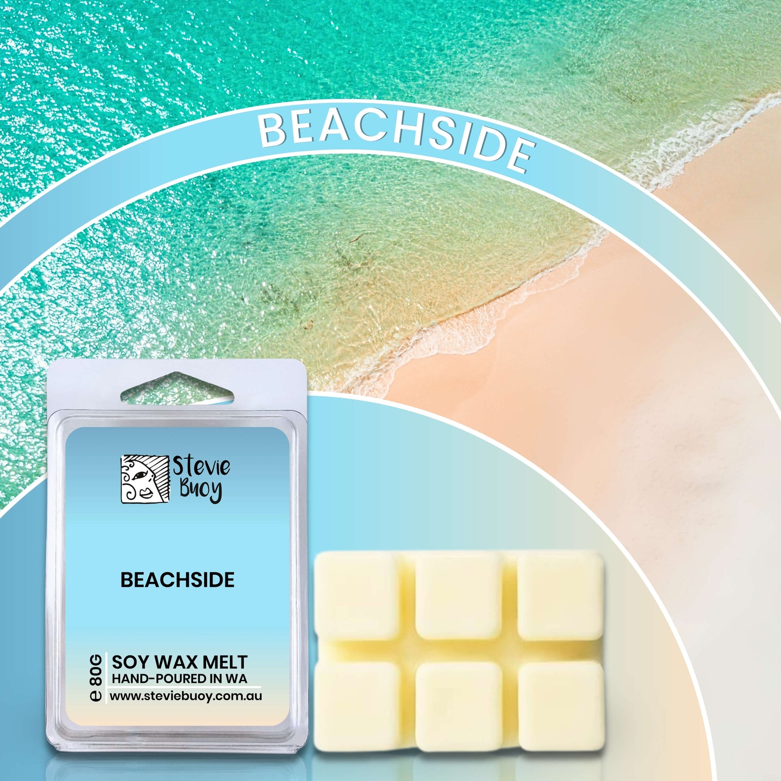 Beachside Clamshell Wax Melts - by Stevie Buoy