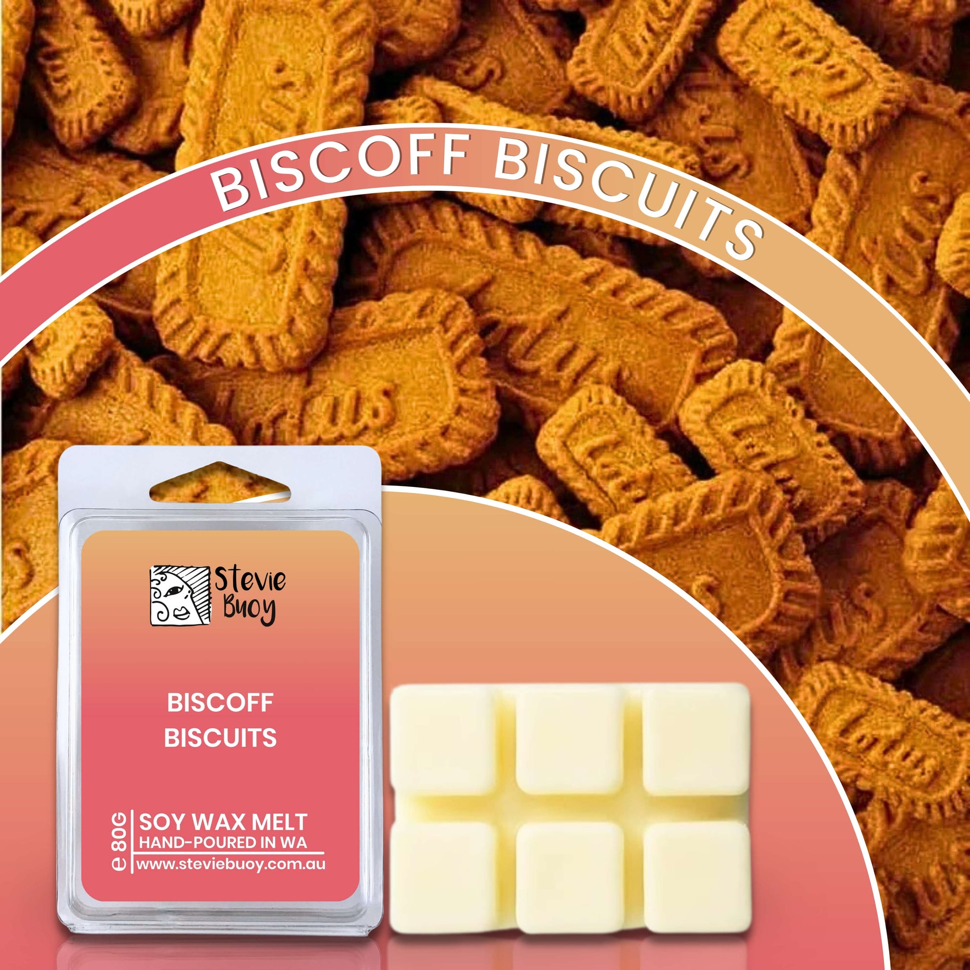 Biscoff Biscuits Clamshell Wax Melts - by Stevie Buoy