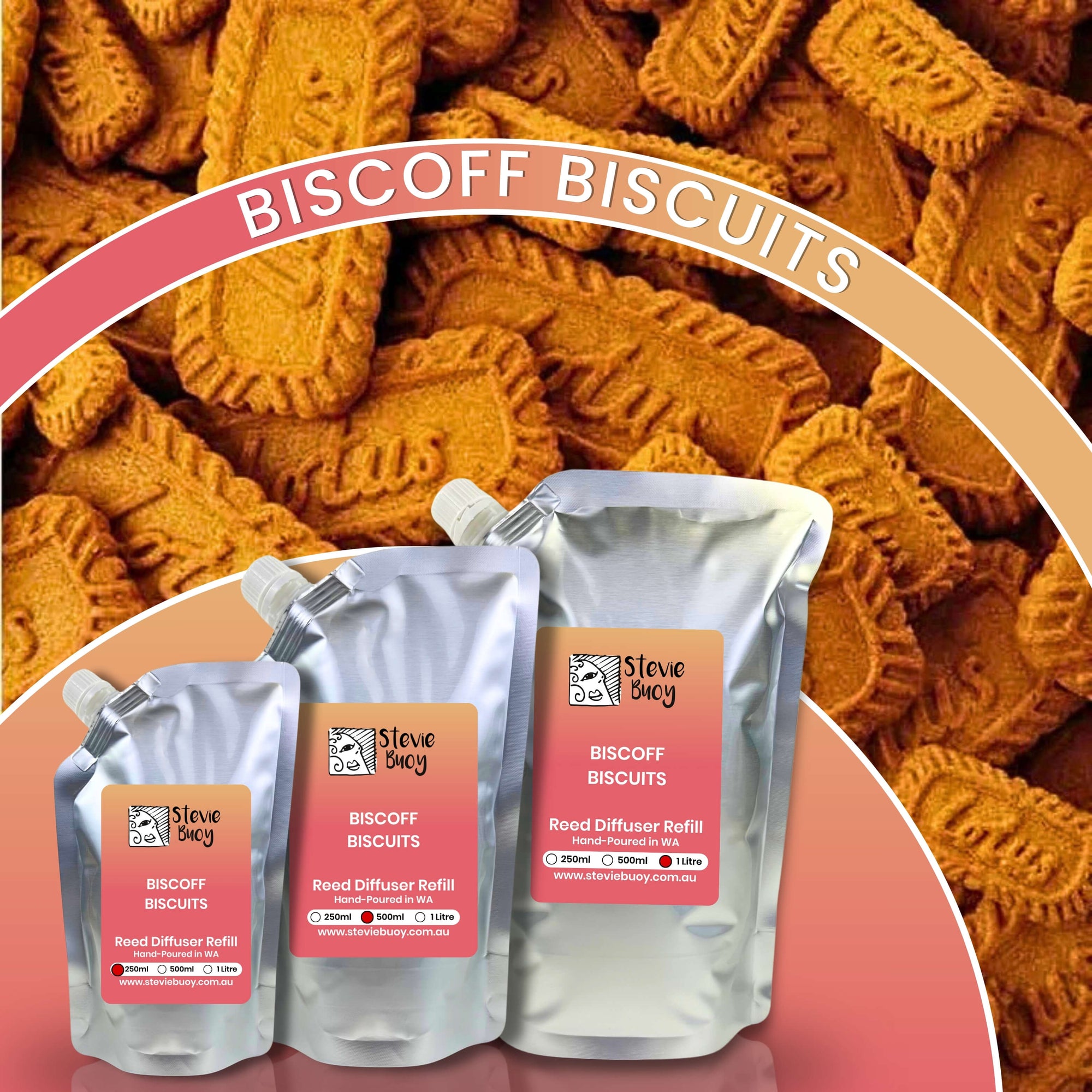 Biscoff Biscuits Reed Diffuser Refill - by Stevie Buoy