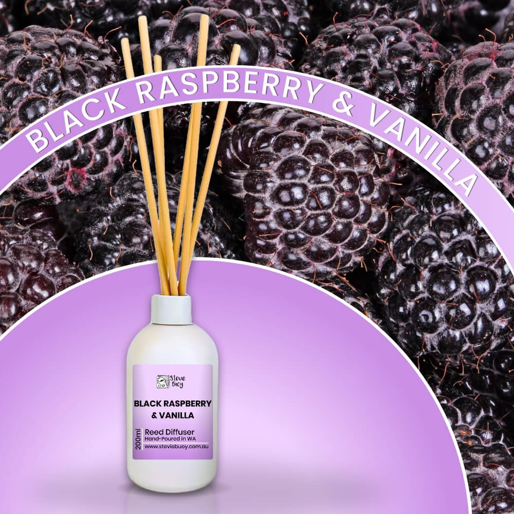 Black Raspberry &amp; Vanilla Reed Diffuser - 200ml by Stevie Buoy