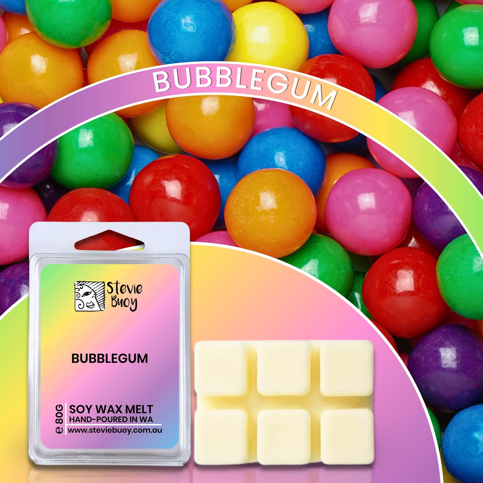 Bubblegum Clamshell Wax Melts - by Stevie Buoy