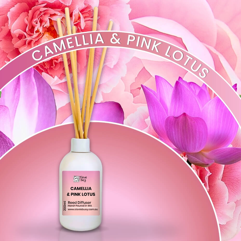 Camellia &amp; Pink Lotus Reed Diffuser - 200ml by Stevie Buoy