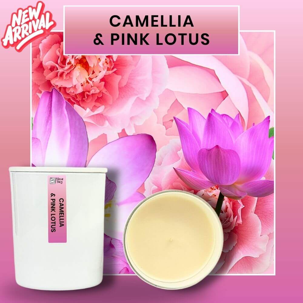 Camellia & Pink Lotus Scented Cocosoy Candles - Large by Stevie Buoy