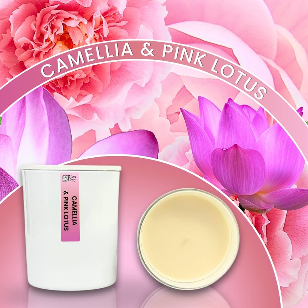 Camellia & Pink Lotus Scented Cocosoy Candles - Large by Stevie Buoy