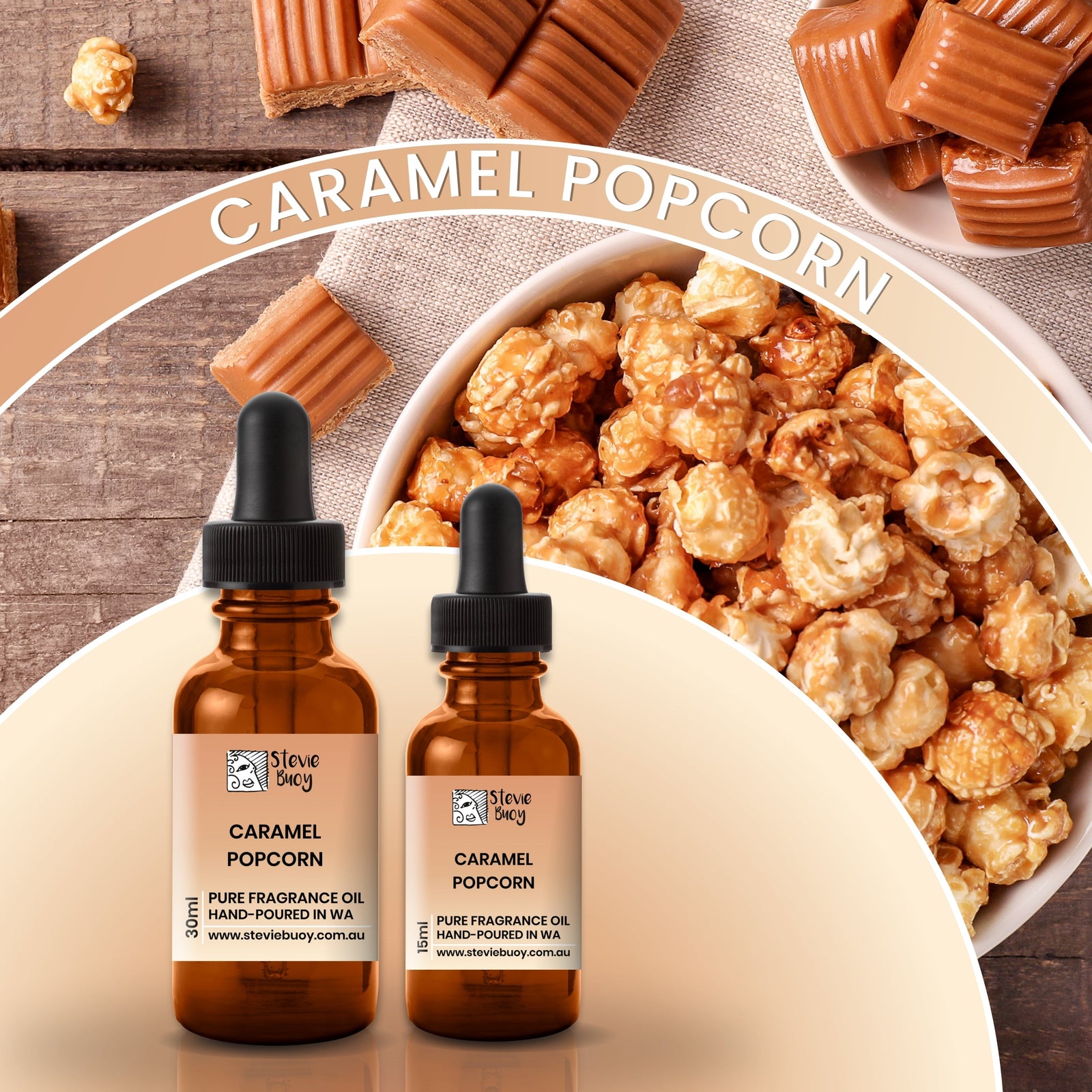 Caramel Popcorn Fragrance Oil for Aroma Diffusers - by Stevie Buoy