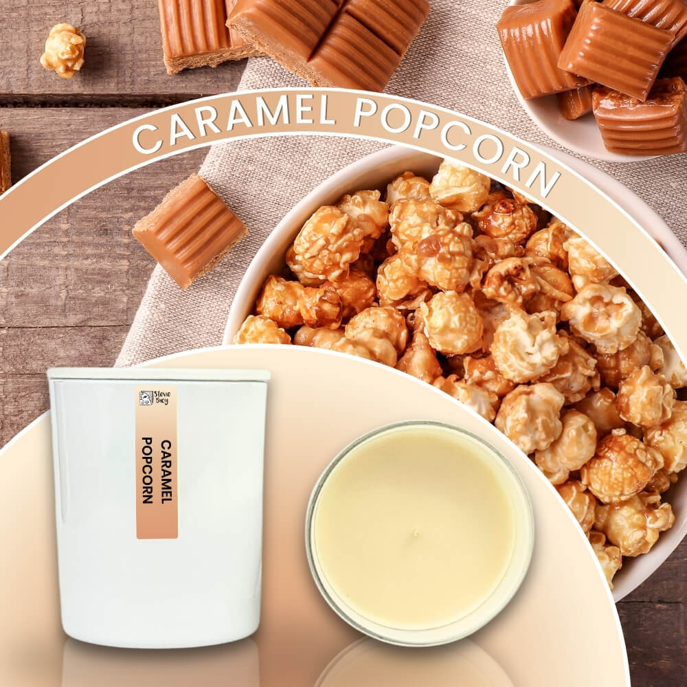 Caramel Popcorn Scented Cocosoy Candles - Large by Stevie Buoy