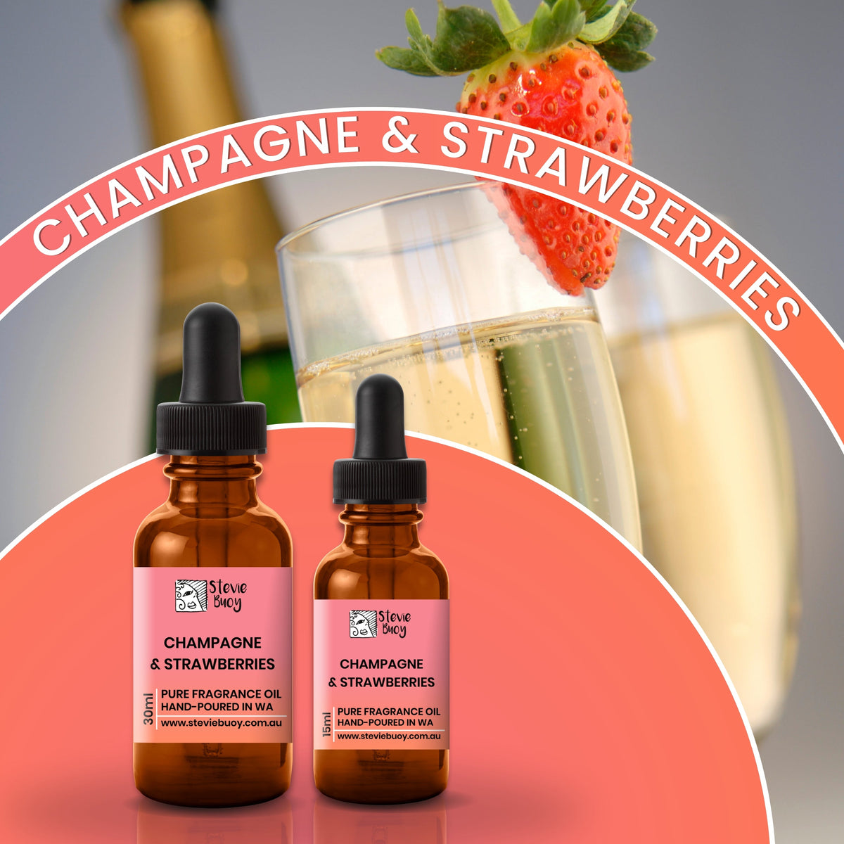 Champagne &amp; Strawberries Fragrance Oil for Aroma Diffusers - by Stevie Buoy