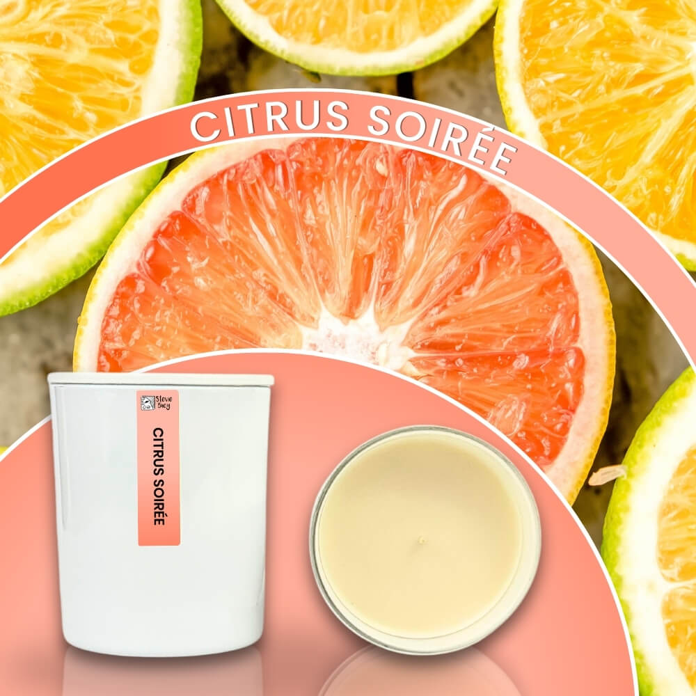 Citrus Soirée Scented Cocosoy Candles - Large by Stevie Buoy