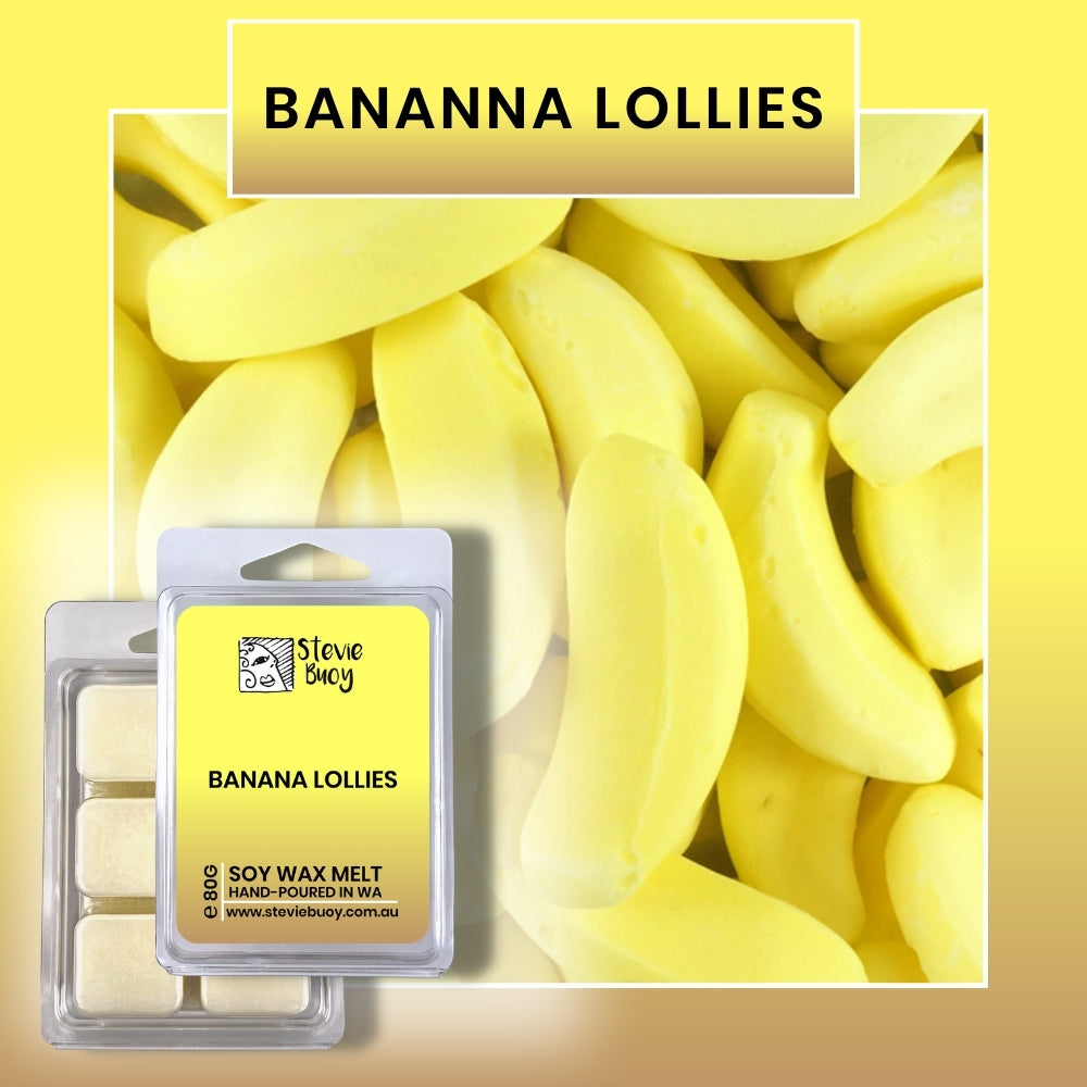 Clamshell Wax Melts - Banana Lollies by Stevie Buoy ?? Shop now!!