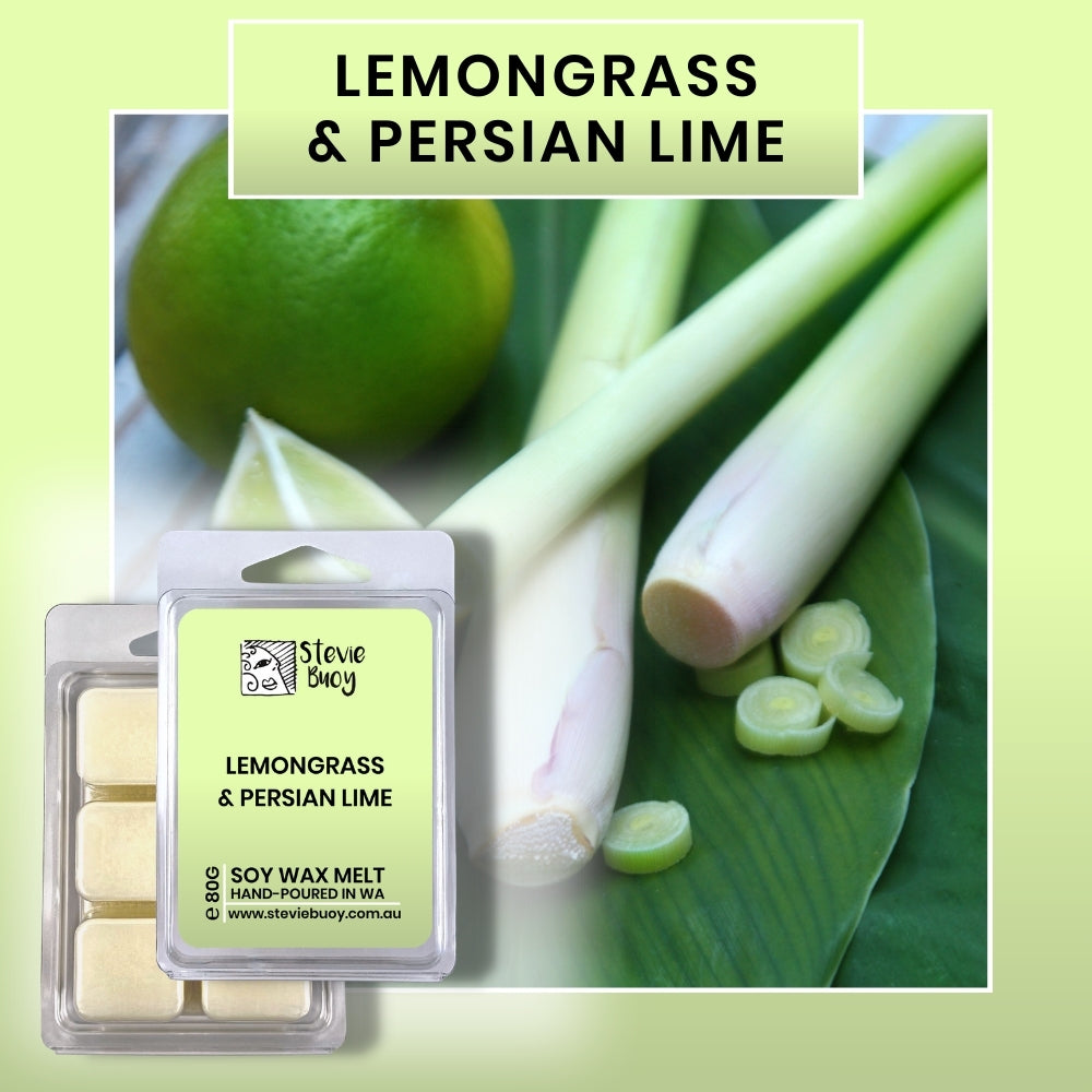 Clamshell Wax Melts - Lemongrass & Persian Lime by Stevie Buoy ?? Shop now!!