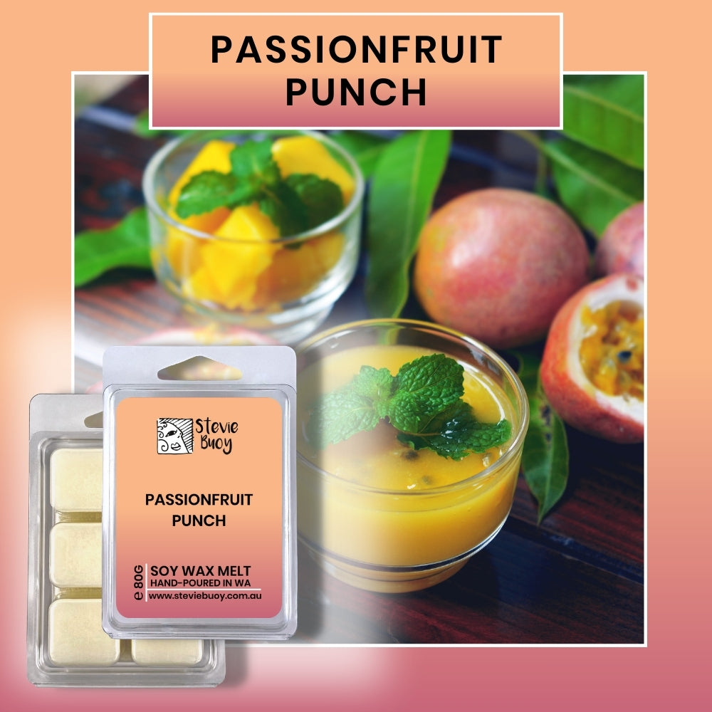 Clamshell Wax Melts - Passionfruit Punch by Stevie Buoy ?? Shop now!!