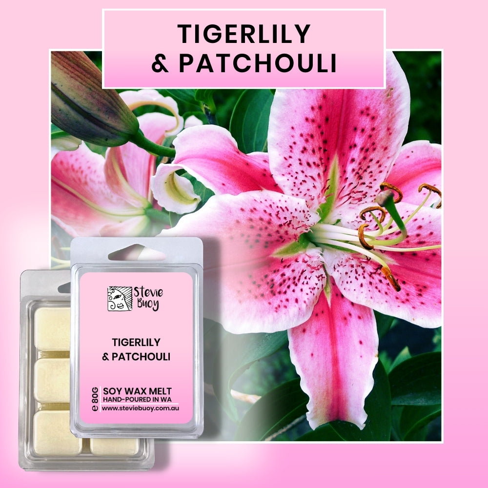 Clamshell Wax Melts - Tigerlily & Patchouli by Stevie Buoy ?? Shop now!!