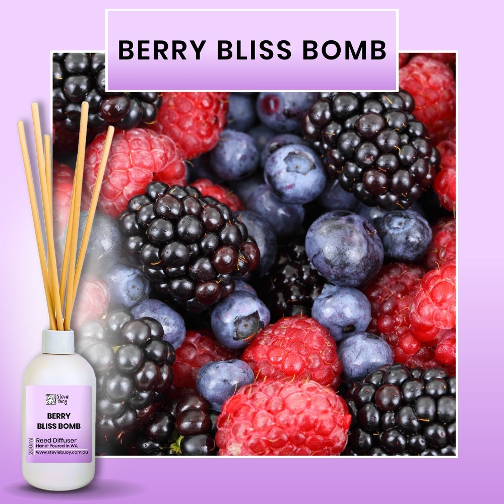 Classic Reed Diffuser - Berry Bliss Bomb / 200ml by Stevie Buoy ?? Shop now!!