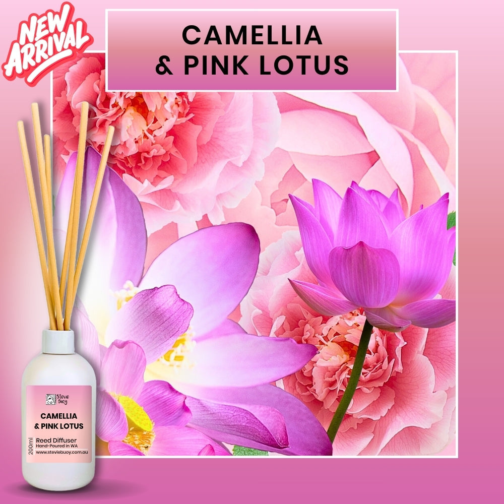 Classic Reed Diffuser - Camellia & Pink Lotus / 200ml by Stevie Buoy ?? Shop now!!