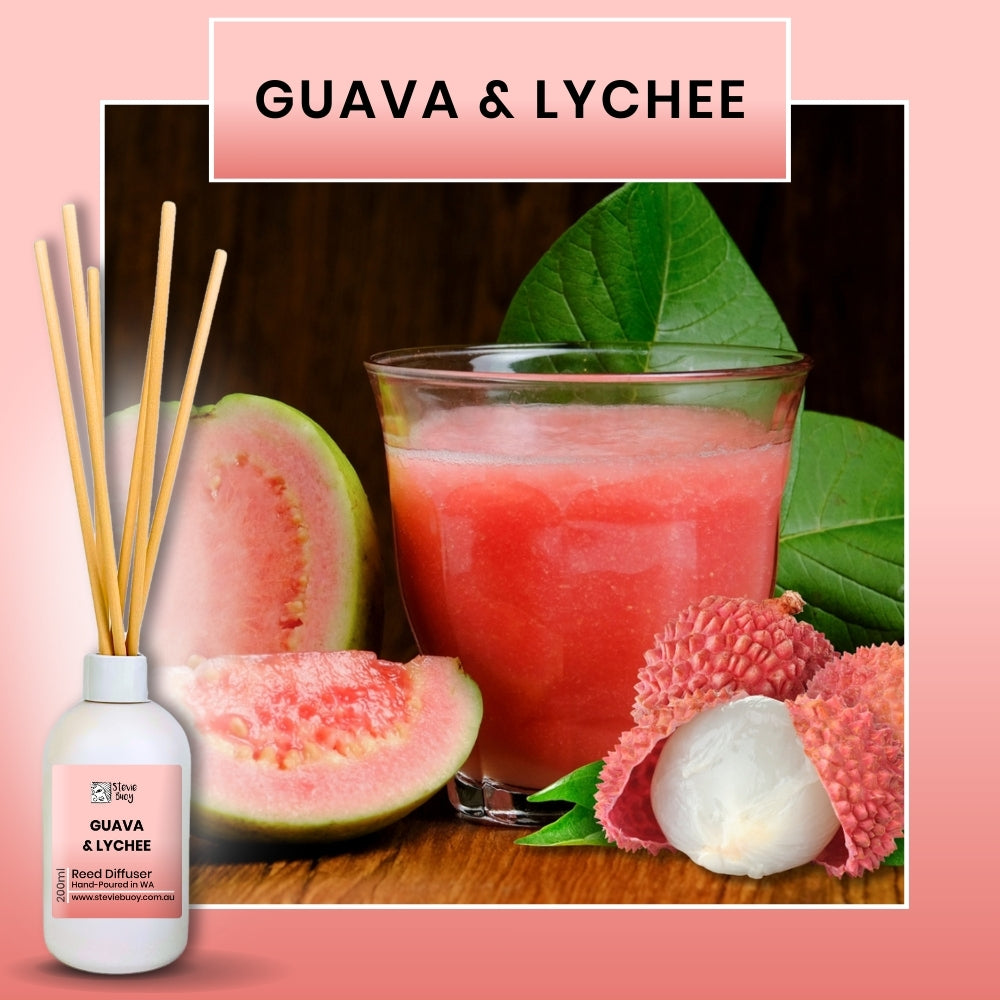 Classic Reed Diffuser - Guava & Lychee / 200ml by Stevie Buoy ?? Shop now!!