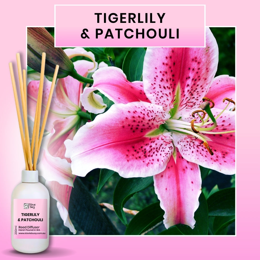 Classic Reed Diffuser - Tigerlily & Patchouli / 200ml by Stevie Buoy ?? Shop now!!