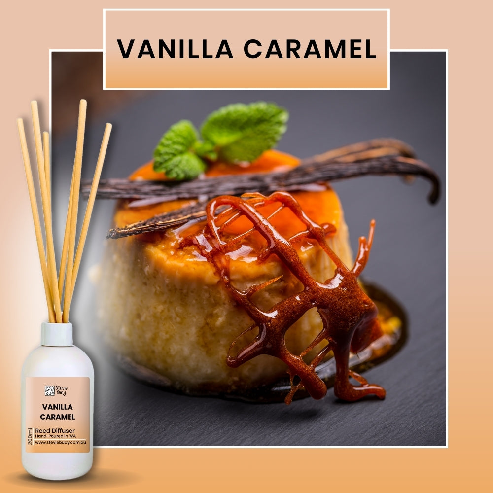 Classic Reed Diffuser - Vanilla Caramel / 200ml by Stevie Buoy ?? Shop now!!