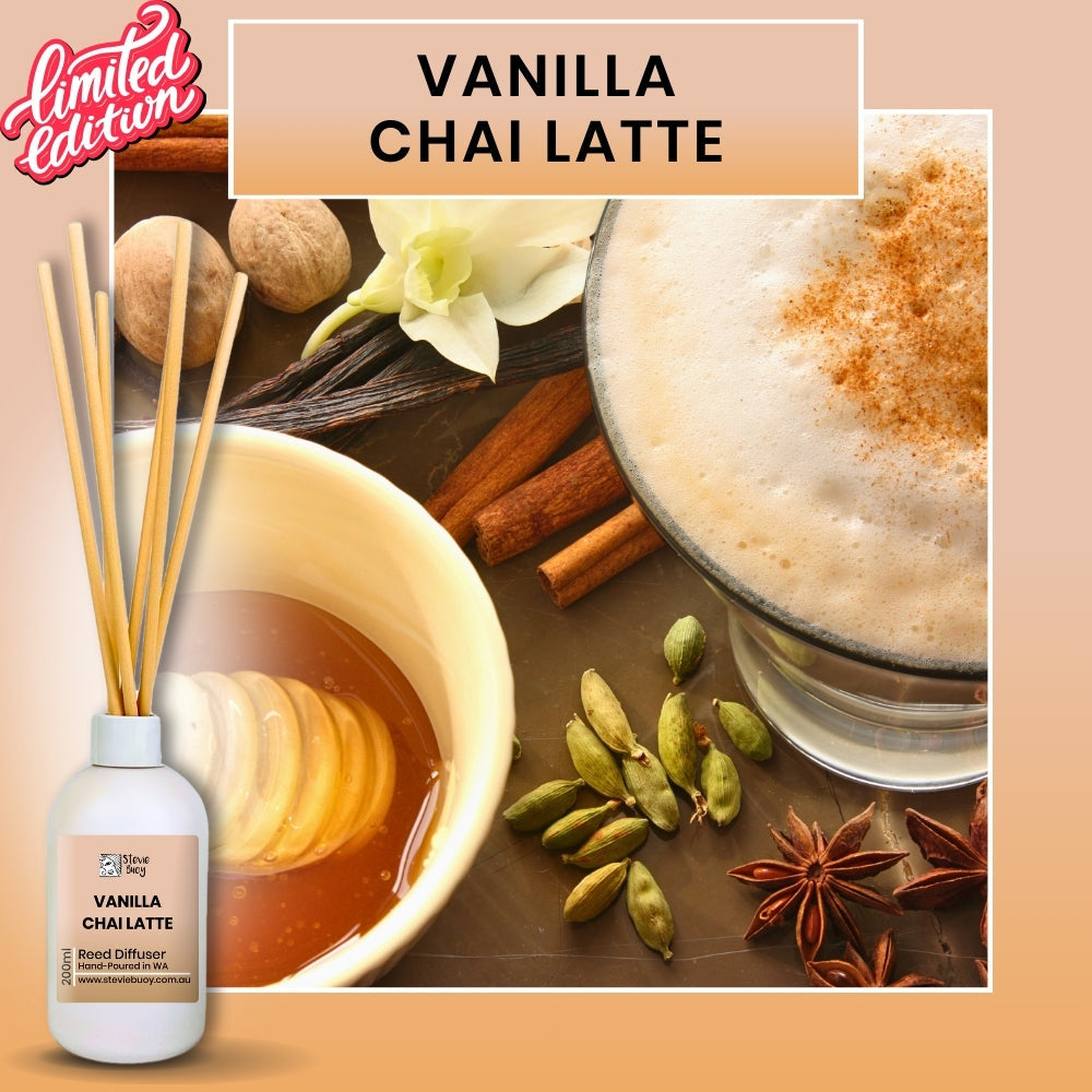 Classic Reed Diffuser - Vanilla Chai Latte / 200ml by Stevie Buoy ?? Shop now!!