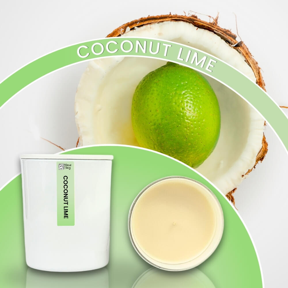 Coconut Lime Scented Cocosoy Candles - Large by Stevie Buoy