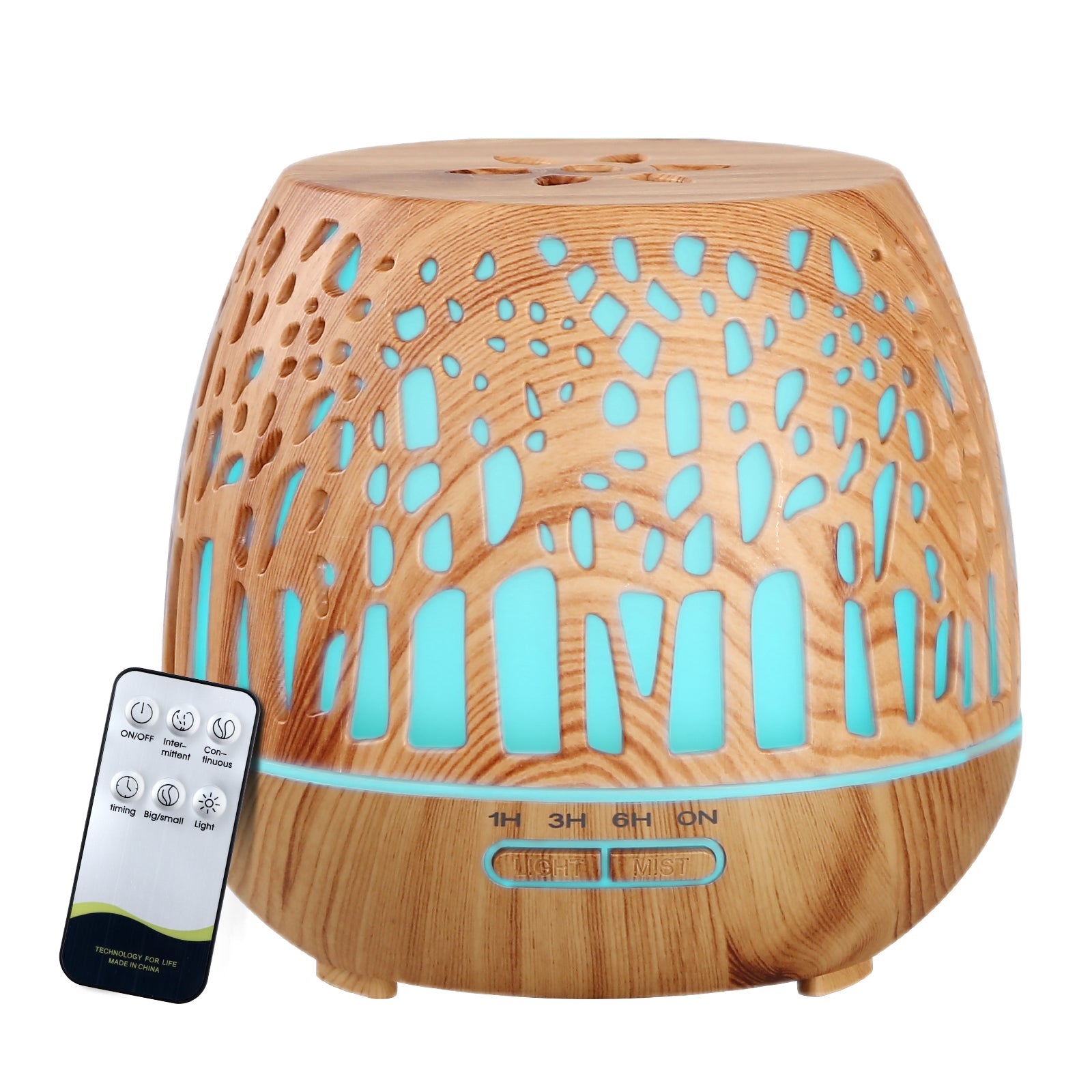 Devanti Aroma Diffuser Aromatherapy Wood Grain 400ml - by Stevie Buoy