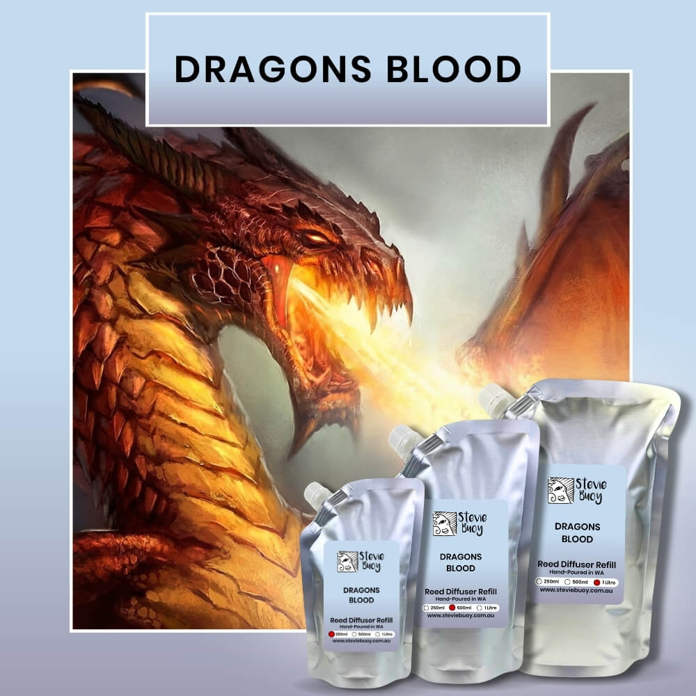 Dragons Blood Reed Diffuser Refill - by Stevie Buoy