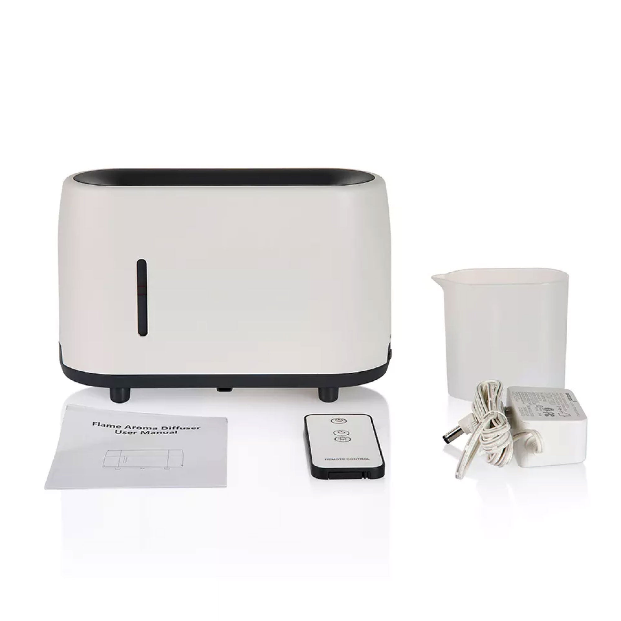 Essential Oil Aroma Diffuser and Remote - White 240ml Flame Fire Style Air Humidifier - by Stevie Buoy