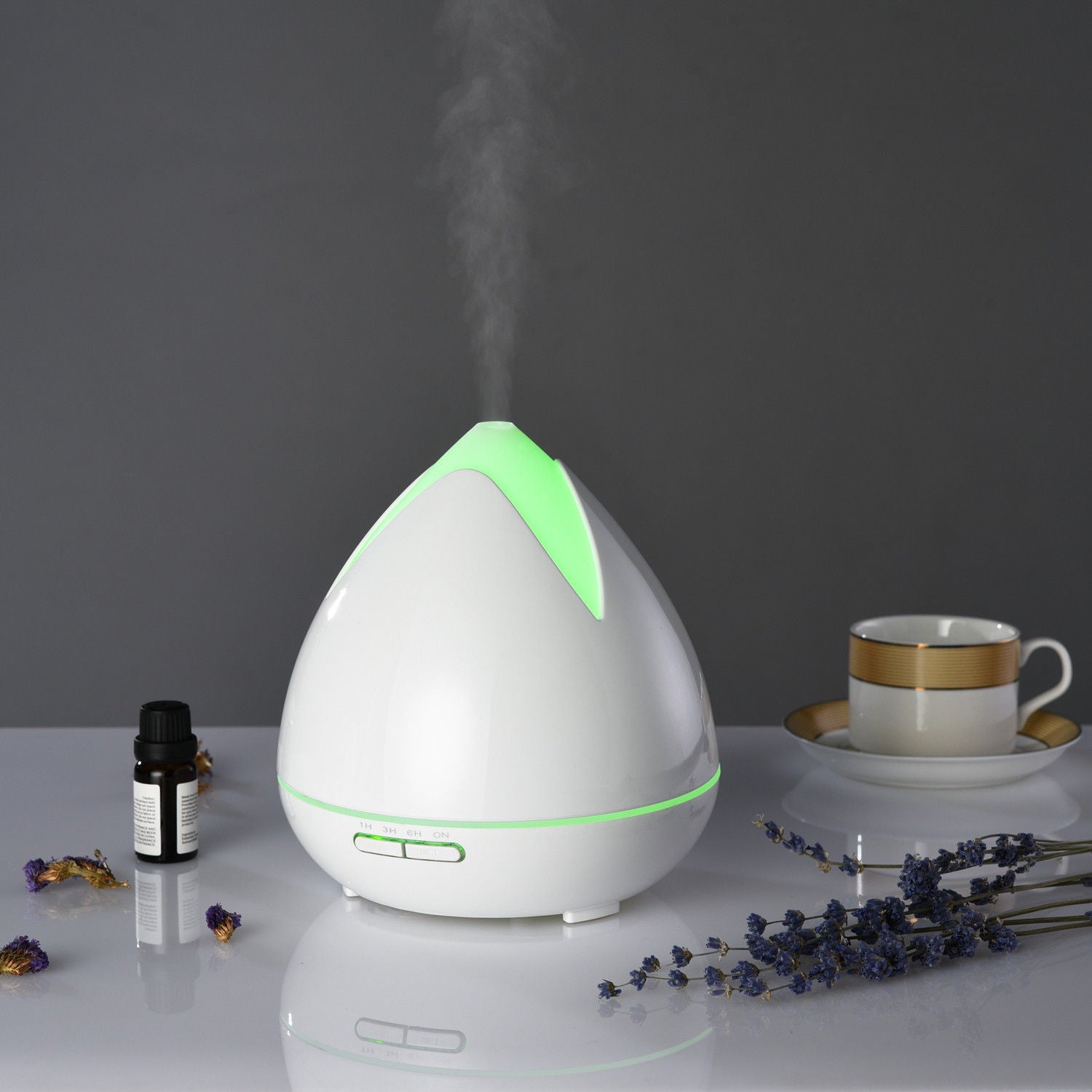 Essential Oils Ultrasonic Aromatherapy Diffuser Air Humidifier Purify 400ml - White - by Stevie Buoy