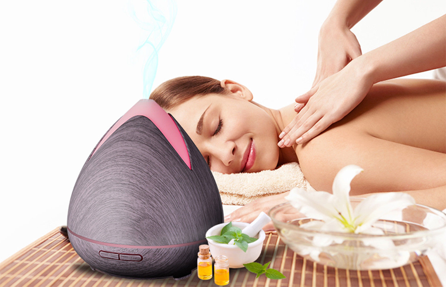 Essential Oils Ultrasonic Aromatherapy Diffuser Air Humidifier Purify 400ml - Violet - by Stevie Buoy