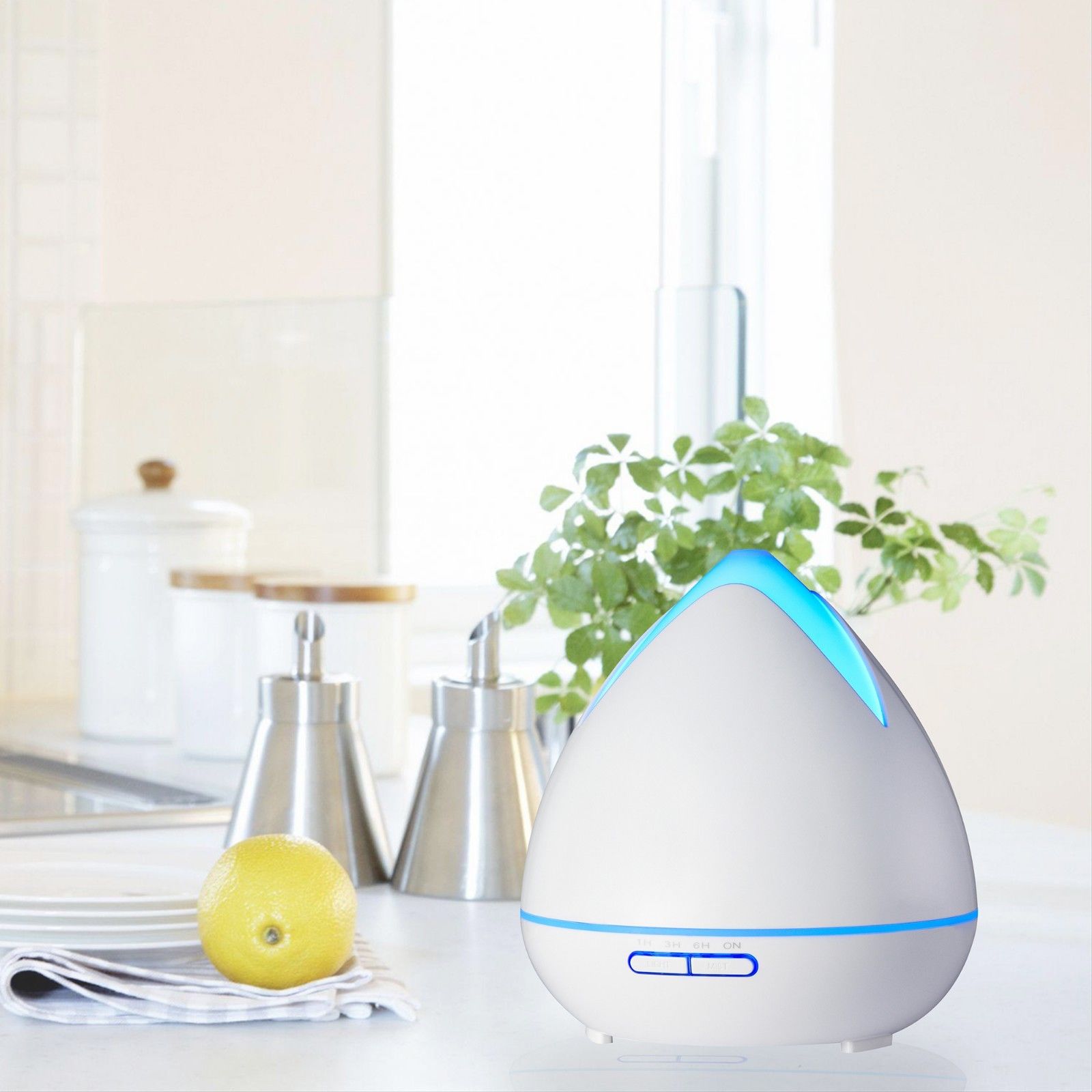 Essential Oils Ultrasonic Aromatherapy Diffuser Air Humidifier Purify 400ml - White - by Stevie Buoy