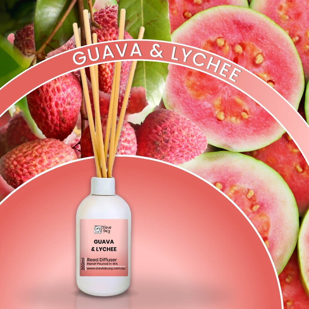 Guava &amp; Lychee Reed Diffuser - 200ml by Stevie Buoy