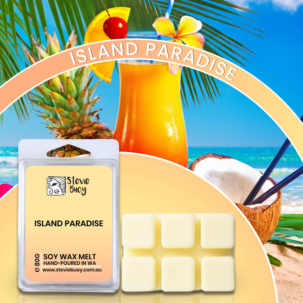 Island Paradise Clamshell Wax Melts - by Stevie Buoy