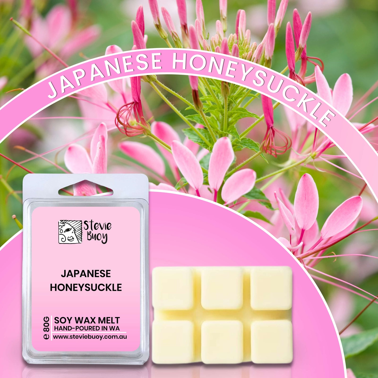 Japanese Honeysuckle Clamshell Wax Melts - by Stevie Buoy