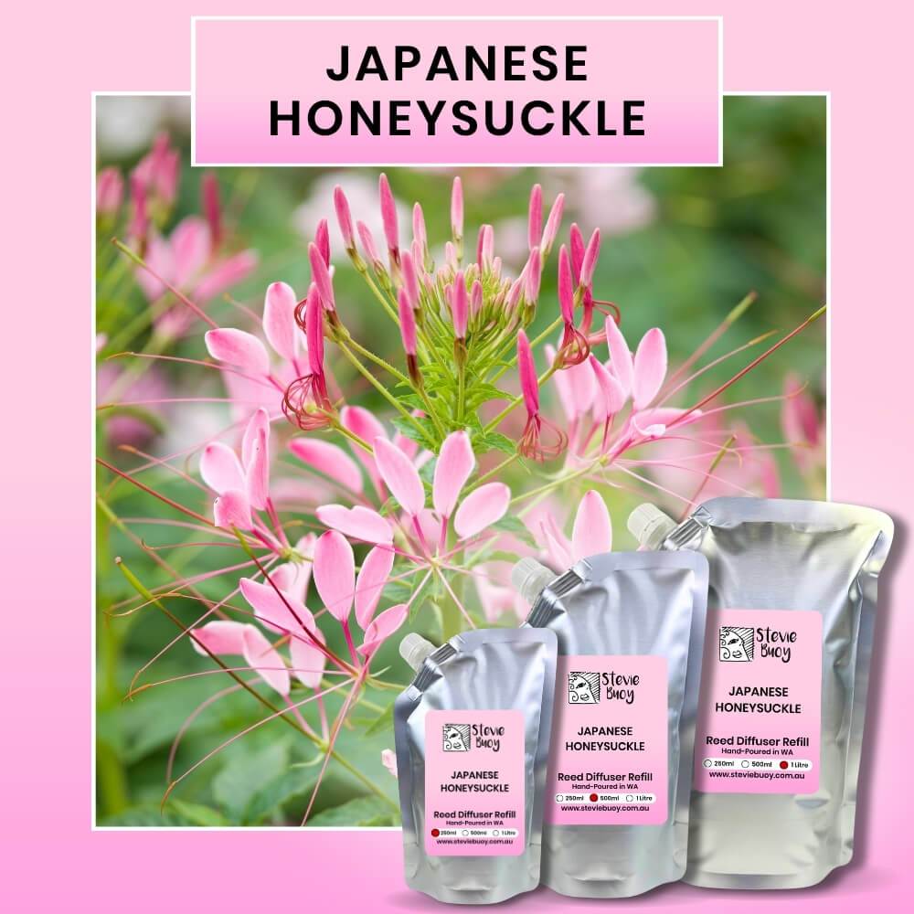 Japanese Honeysuckle Reed Diffuser Refill - by Stevie Buoy