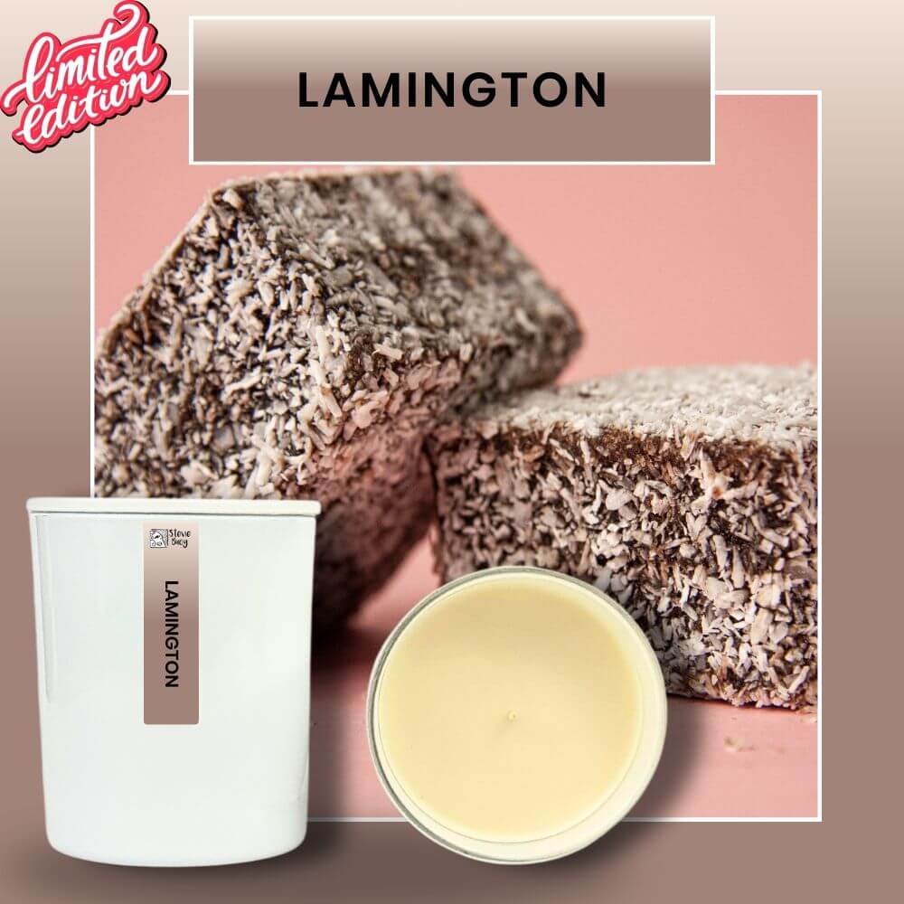 Lamington Scented Cocosoy Candles - Large by Stevie Buoy