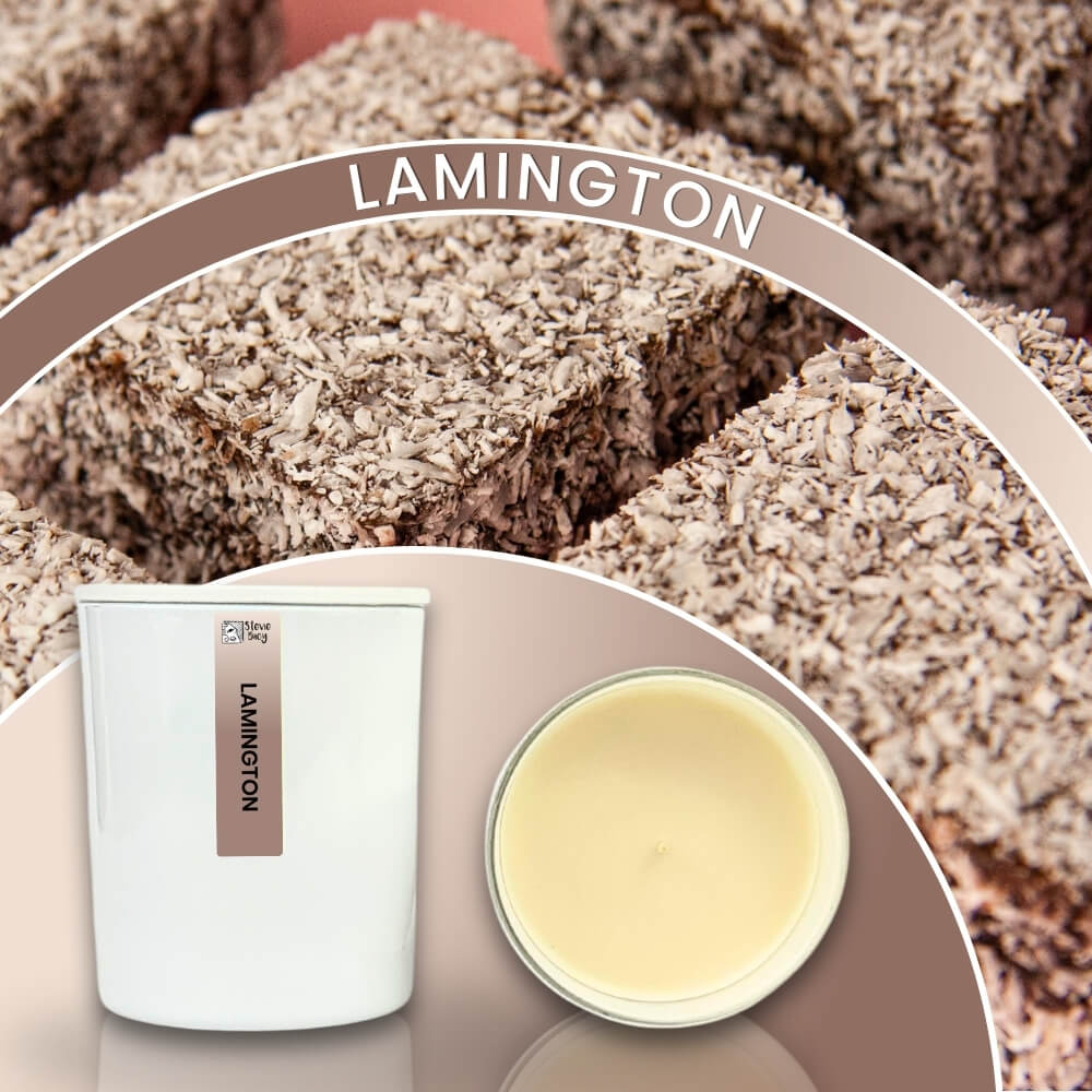 Lamington Scented Cocosoy Candles - Large by Stevie Buoy